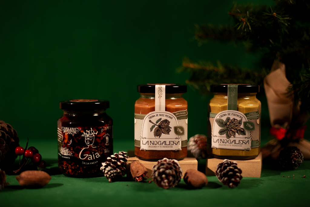Kit Gourmet - Salsa Macha, Crema de Nuez y Crema de Pistacho